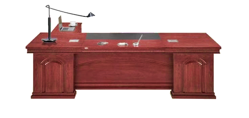 Traditional Large Executive Office Desk with Pedestal and Return - 2000mm / 2200mm / 2400mm / 2600mm - DSK-U6C201